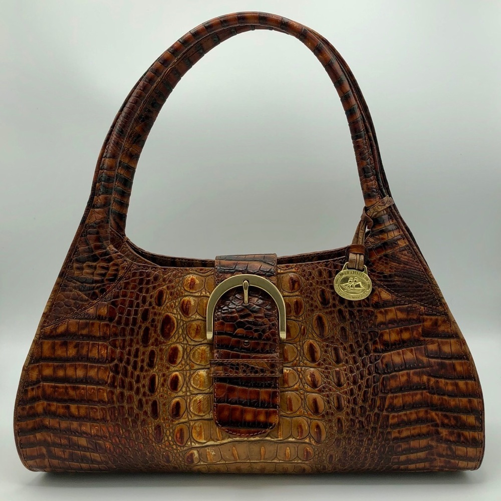 Brahmin Metallic Toasted Almond Crocodile Bag